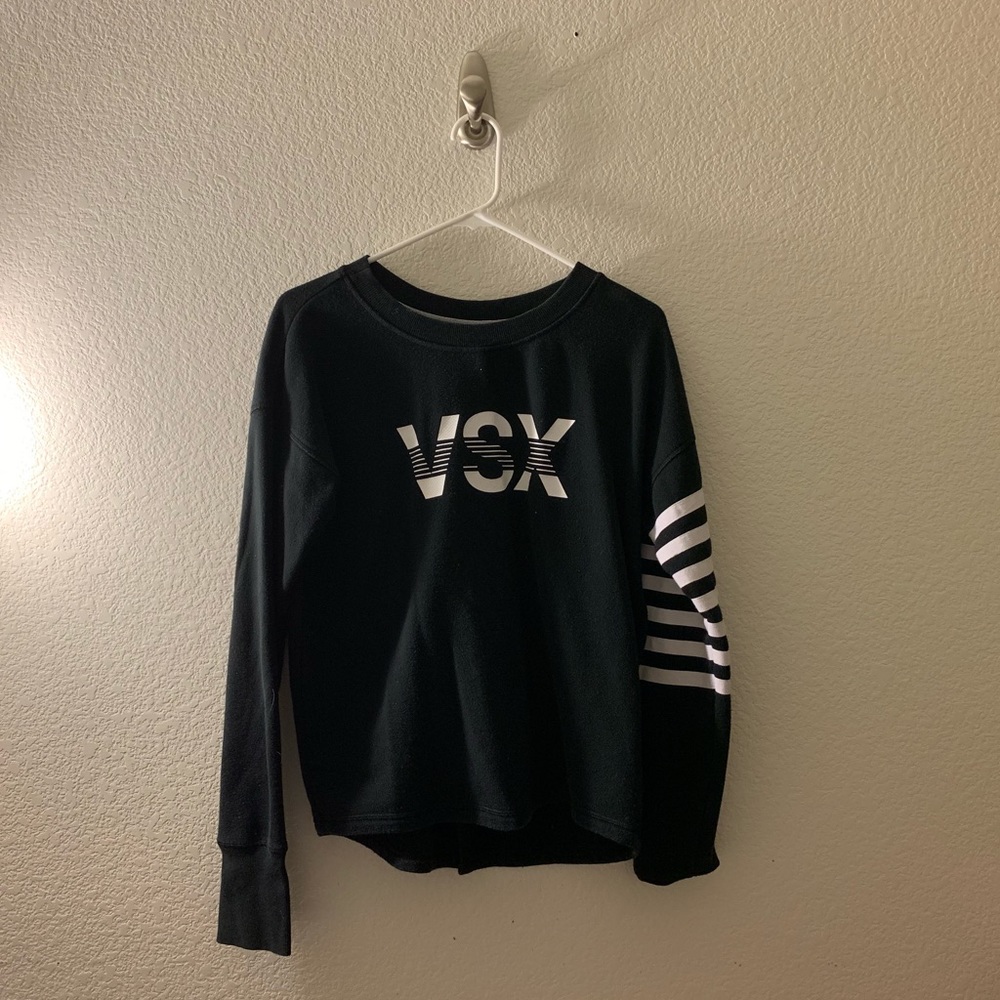 Victoria Secret Black Workout Sweater M - Picture 1 of 4